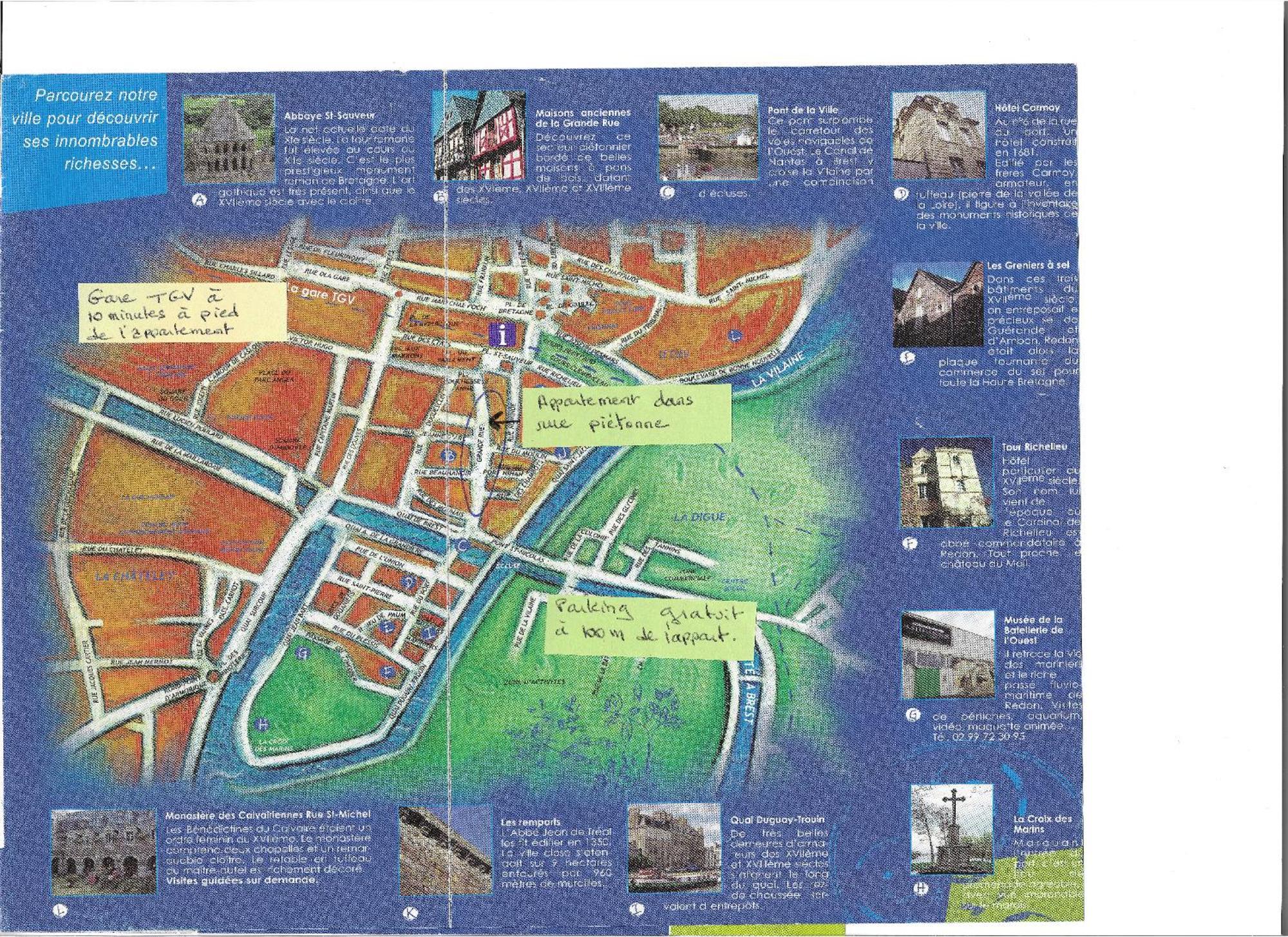 Spacieux T3 Lumineux Dans Quartier Historique Avec Wifi Redon Dış mekan fotoğraf